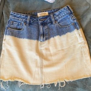 Denim Ombré Mini Skirt